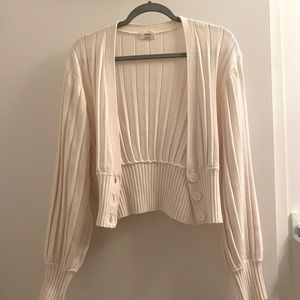 Wilfred Plunge Front Cardigan, Size M, Oak